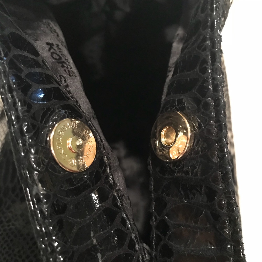 Michael Kors Python Black Handbag - image 8